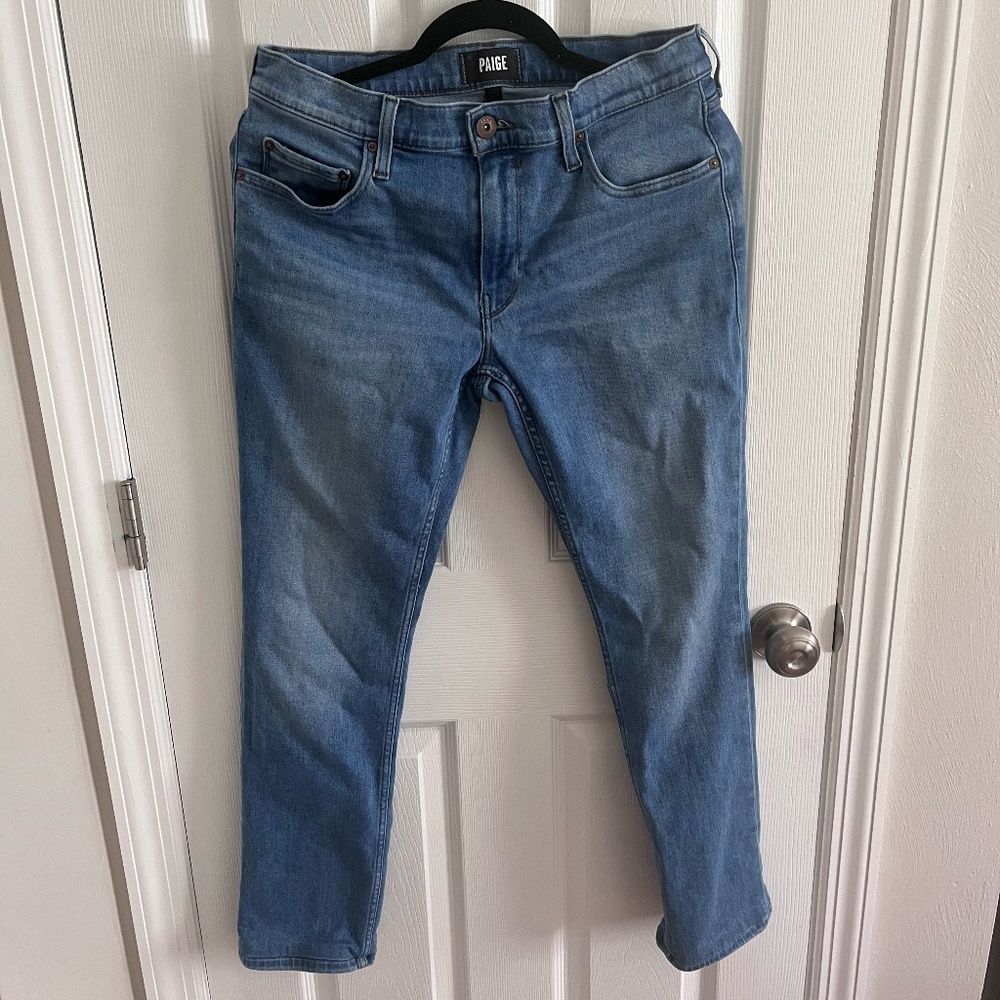 Womens Paige Lennox skinny jeans size 31 non distressed cotton premium denim